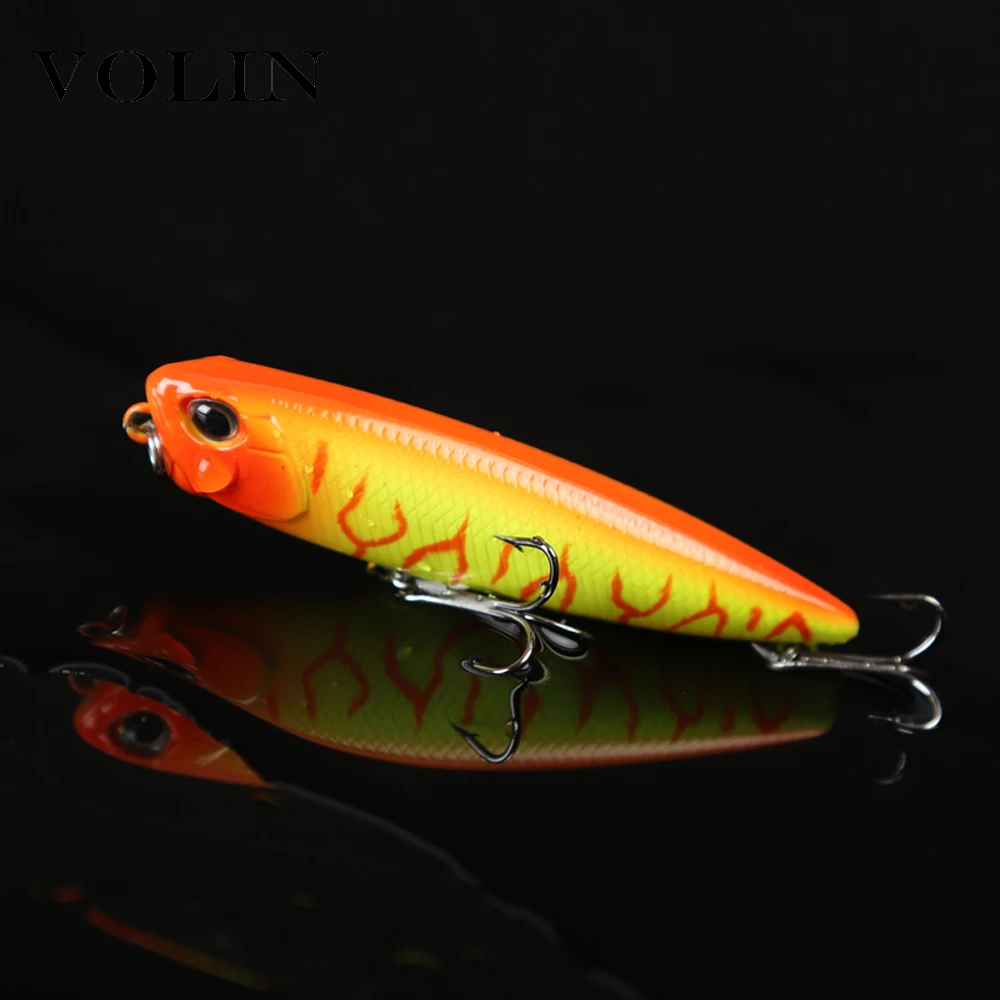 VOLIN-señuelo de Pesca de lápiz flotante Topwater, cebo duro Artificial, aparejos de Pesca, 65mm, 5,5g, 1 ud. - imagen 3