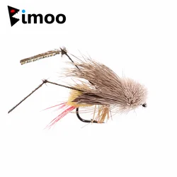 Bimoo Moscas de pelo de ciervo para trucha y lubina - tamaño #6