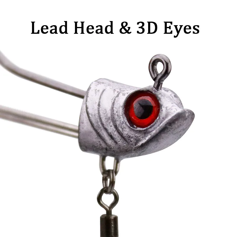 Anzuelo Jig Head con hoja giratoria y púas para vinilos - imagen 4