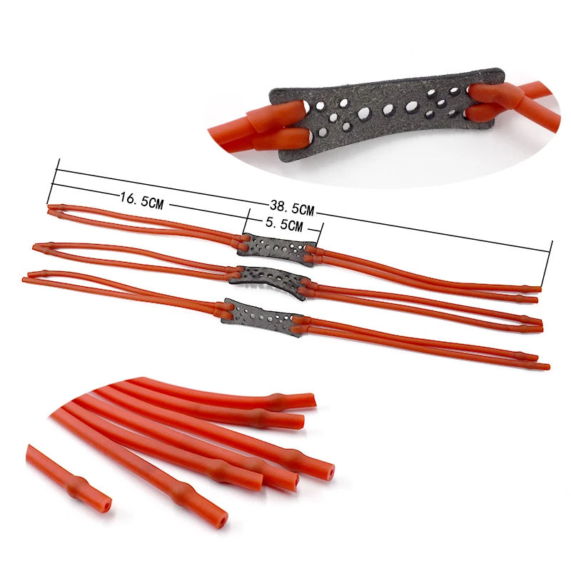Banda de goma para tirachinas de 3 piezas/6 piezas, tubo de látex redondo, elástico, para deportes al aire libre, accesorios de disparo de catapulta - imagen 3