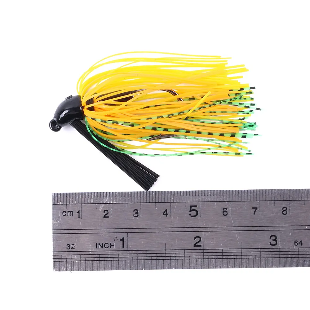 Hengjia Bass Jig Finesse 10g – Falda sin malezas para pesca de agua dulce - imagen 4