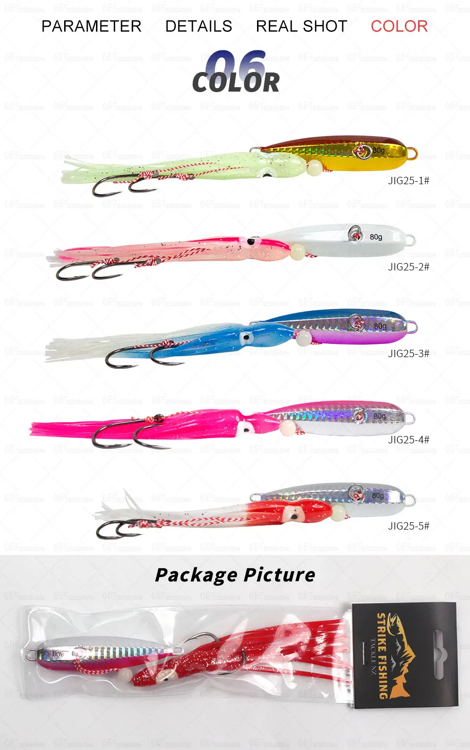 Una colección de señuelos de pesca, concretamente un tipo de señuelo conocido como señuelo de Color. Estos señuelos están diseñados para imitar la apariencia de un pez, con un cuerpo que se asemeja a la forma del cuerpo de un pez y una cola que imita el movimiento de la cola de un pez.