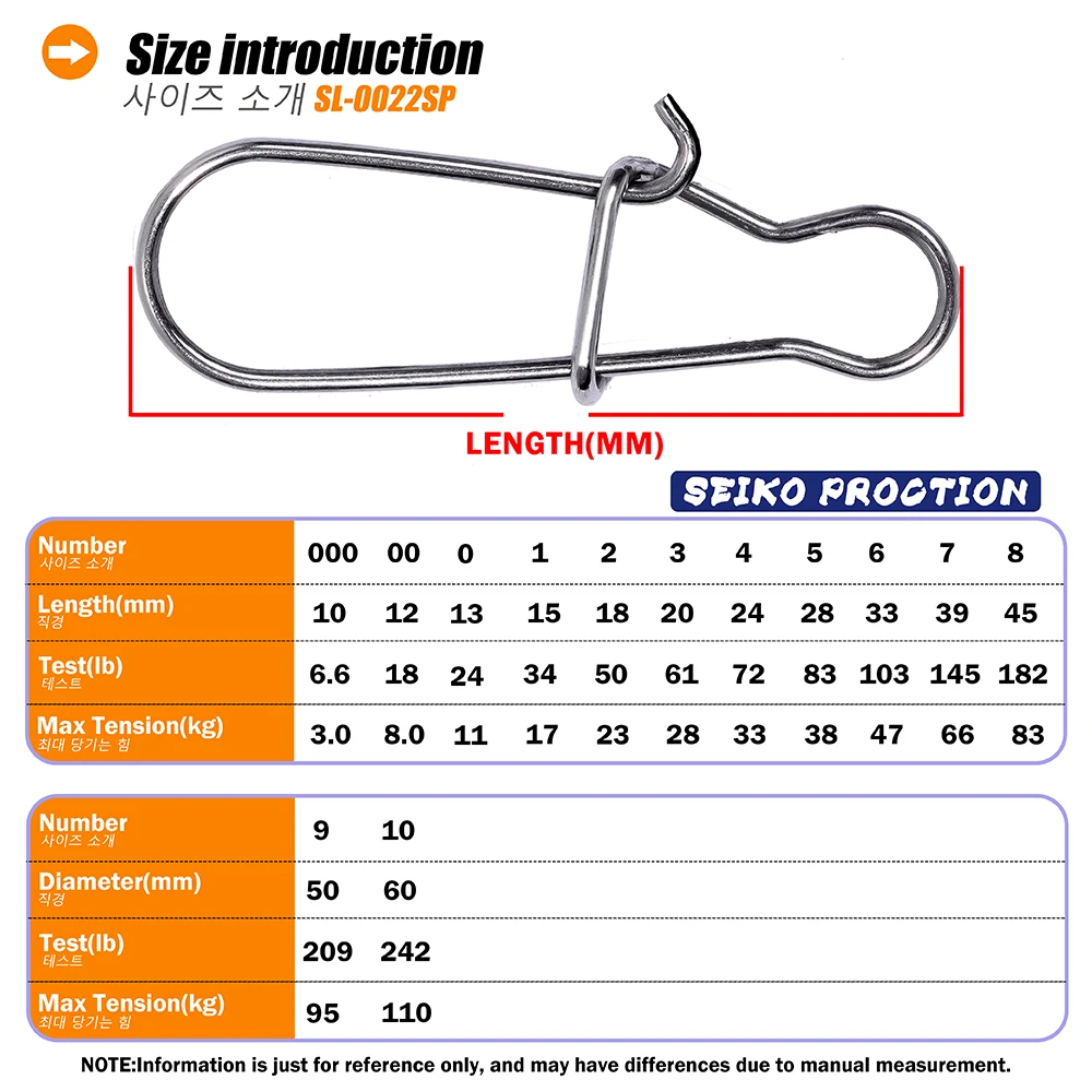50 unids/caja conector de señuelos fuertes Snap accesorios de pesca de acero inoxidable conector Pin anillo sólido Pike BaitsTtool anzuelo - imagen 2