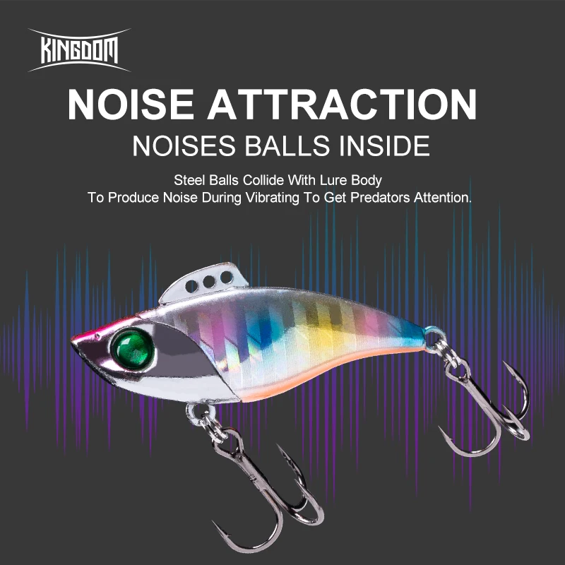 Kingdom-señuelo de pesca VIB hundido, 8g, 12,5g, 21g, 45mm, 60mm, Jerkbaits artificiales, Crankbait, cebos duros con vibración, aparejos de pesca - imagen 4