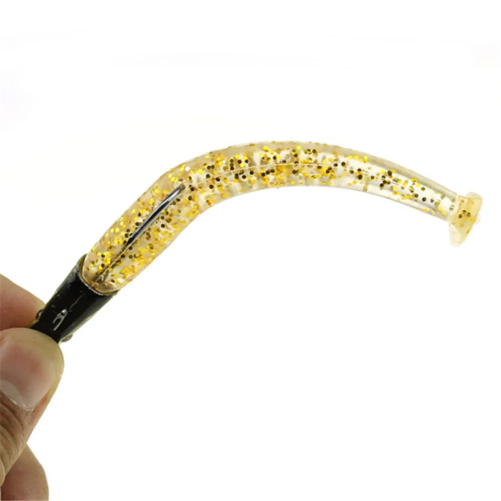 Anzuelo de pesca con cabeza de plomo, señuelos blandos de 11cm, 22g, cola en forma de T, Wobbler, ojos 3D, aparejos de pesca Isca, 1 unidad - imagen 5