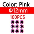 100pcs 12mm Pink