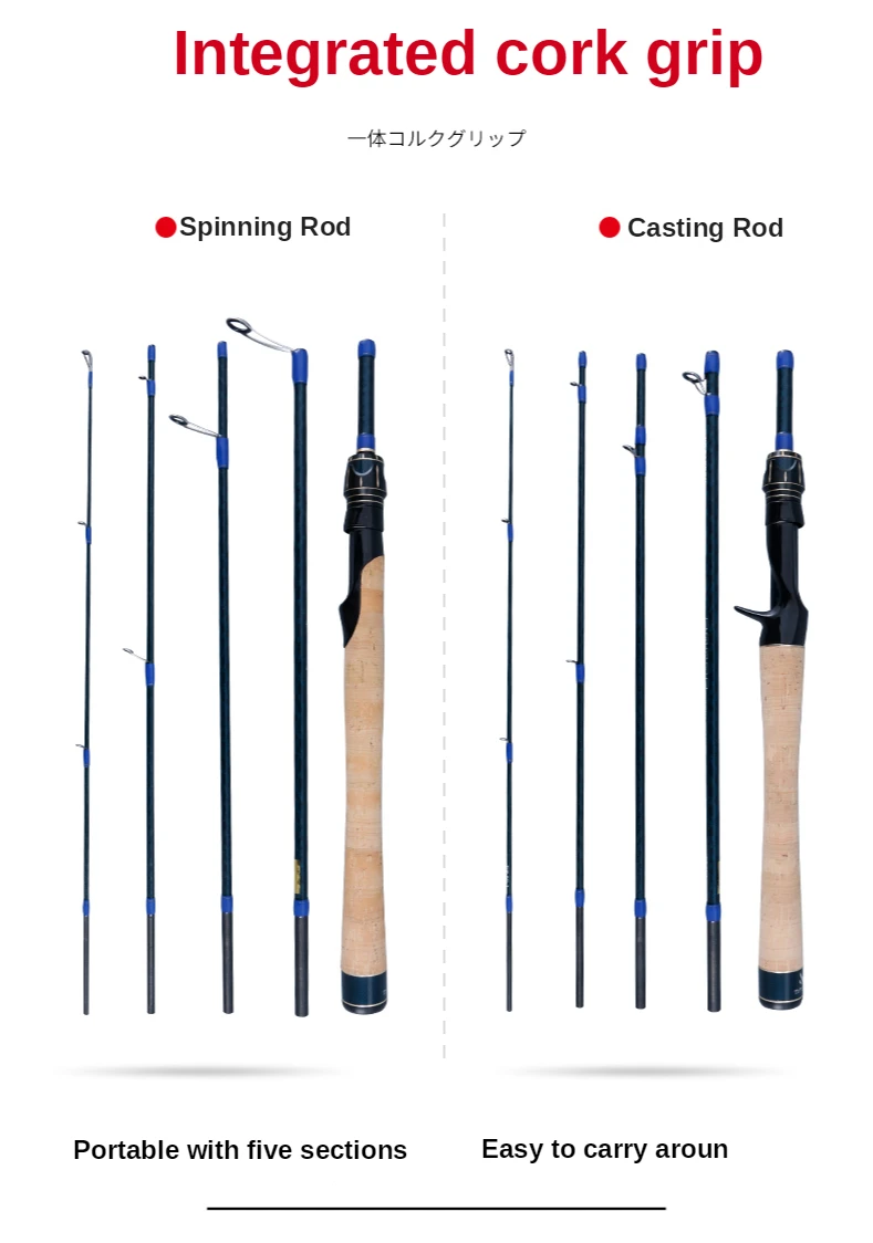 PURELURE ROCRS-caña de pescar portátil de viaje de alta sensibilidad, caña de fundición giratoria ultraligera, anillo de Alocnite Fuji, asiento de carrete - imagen 5