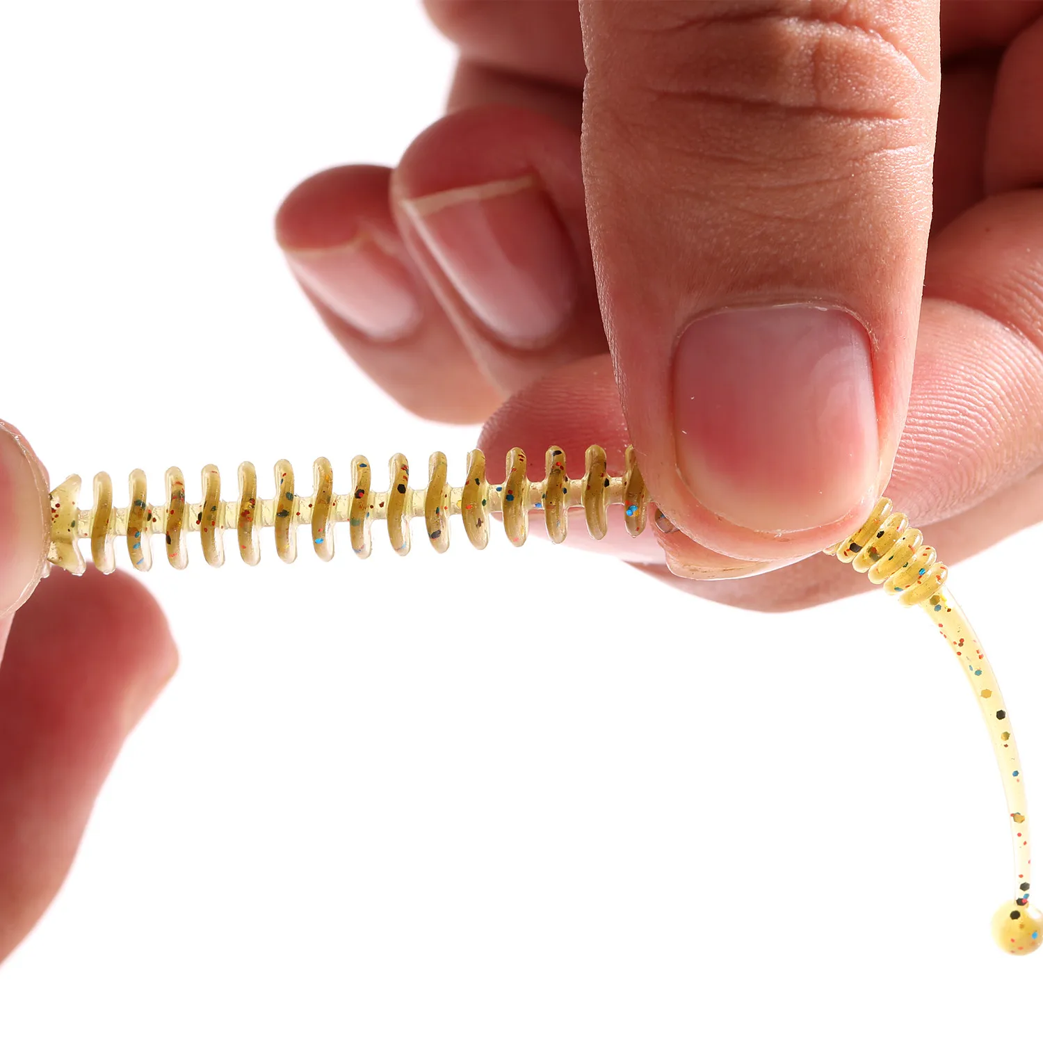 SUNMILE-señuelo de Pesca con olor a pez/camarón, gusano suave, 20 unidades, 5cm, 6cm, 8cm, señuelo de roca, Wobblers, señuelo suave, Leurre Souple, Pesca de carpa - imagen 2