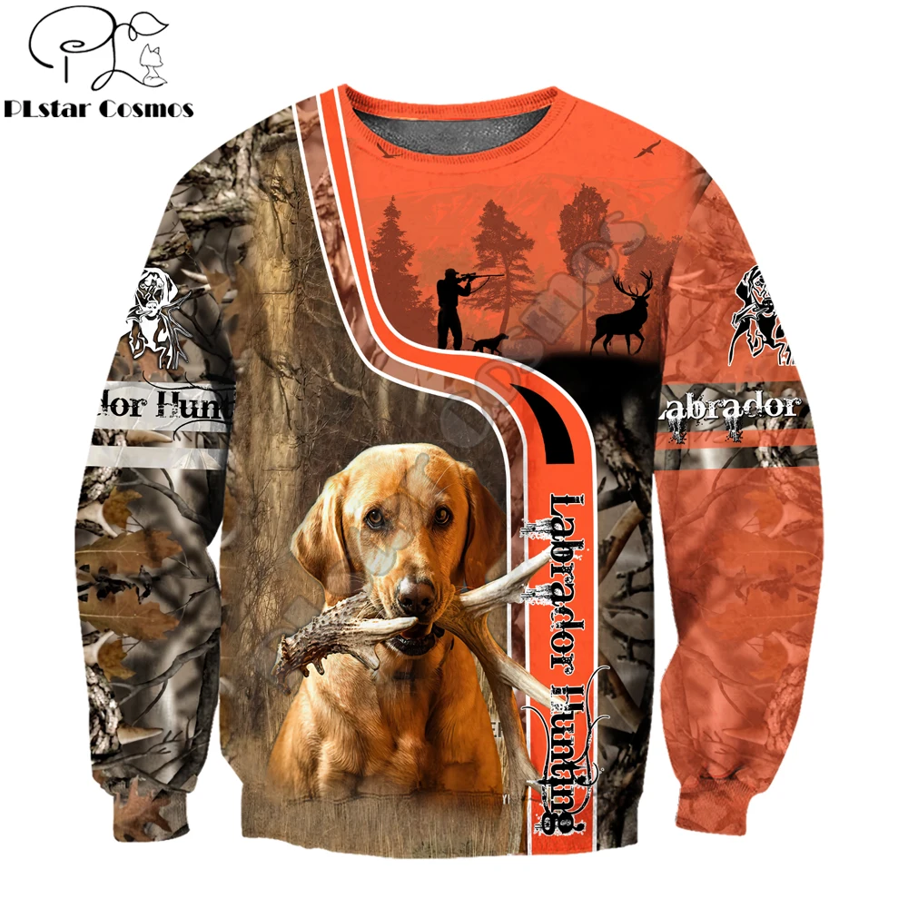 Animal perro caza Camo 3D completamente estampado hombres otoño Sudadera con capucha Unisex Sudadera con capucha Jersey con cremallera ropa de calle Casual KJ478 - imagen 5