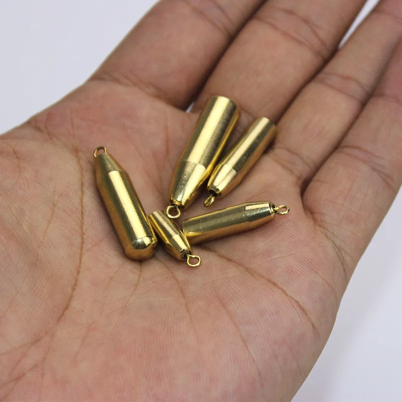 5 unids/lote pesas de pesca plomos 1,8g 3,5g 5g 7g 10g pesas de bala de pesca plomo antideslizante de latón para accesorios de pesca - imagen 5
