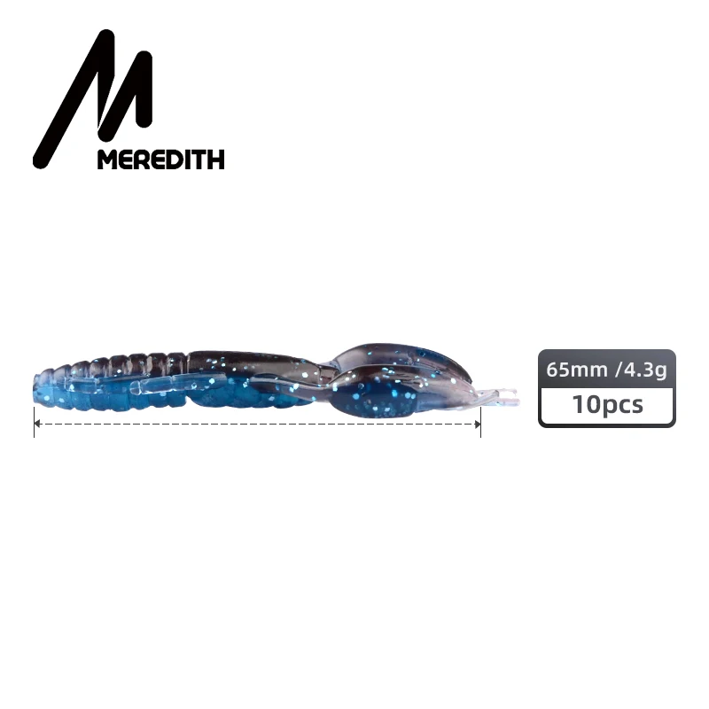 MEREDITH-Señuelos de Pesca DoliveCraw, 6,5 cm/4,3g, 10 piezas, gusanos, señuelos blandos, cebo para pesca de camarón y lubina - imagen 5