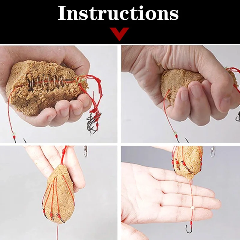 2 unids/lote de anzuelos de pesca de explosión, Señuelos de Pesca, jaula alimentadora de cebo, gancho de pesca afilado con herramientas de resortes de acero inoxidable - imagen 4