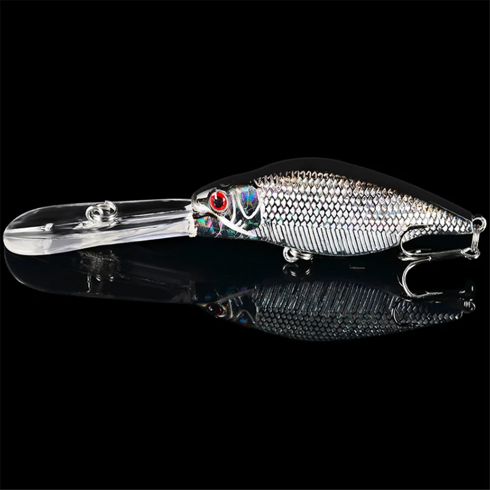 Señuelo de Pesca Minnow de lengua larga, 11,5 cm, 9,5g, flotante, Crankbait, Wobblers Isca, cebo duro Artificial, ojos 3D, aparejos de Pesca, 1 ud.