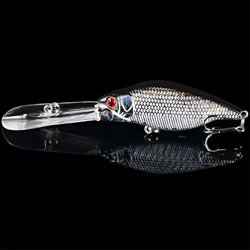 Señuelo de Pesca Minnow de lengua larga, 11,5 cm, 9,5g, flotante, Crankbait, Wobblers Isca, cebo duro Artificial, ojos 3D, aparejos de Pesca, 1 ud.