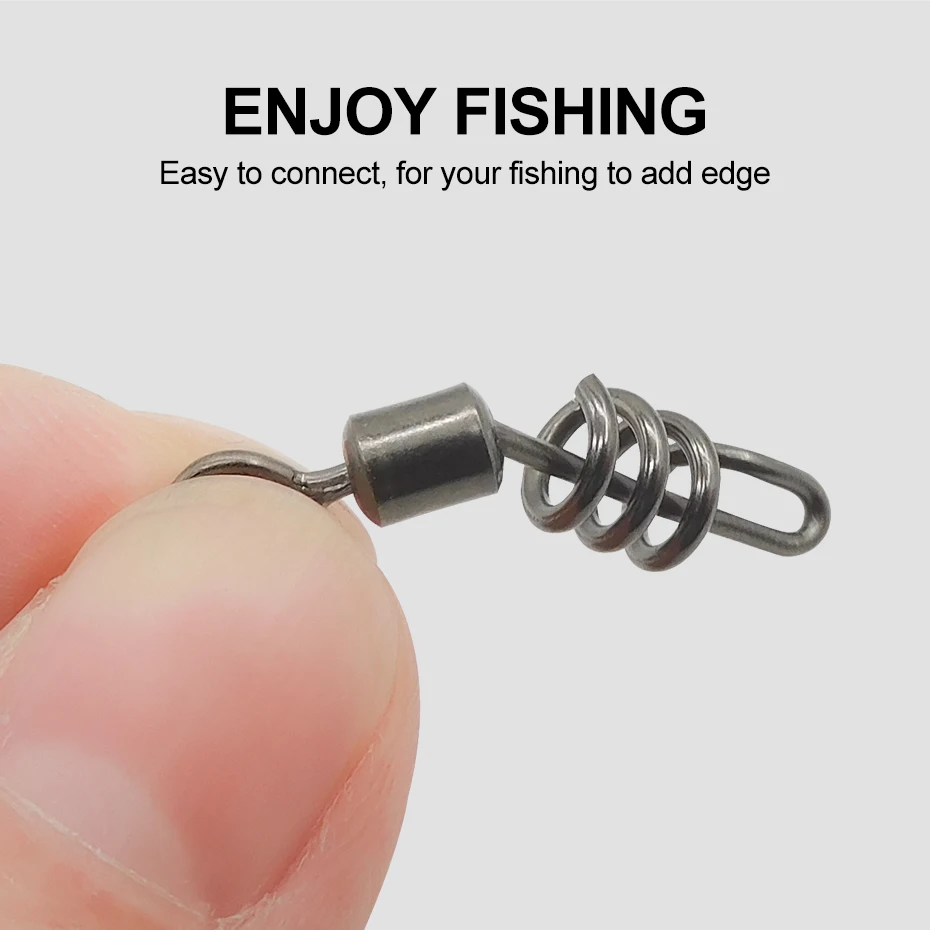 KESFISHING-conector giratorio de rodamiento de 50 piezas, accesorios de pesca, aparejos de acero inoxidable - imagen 5