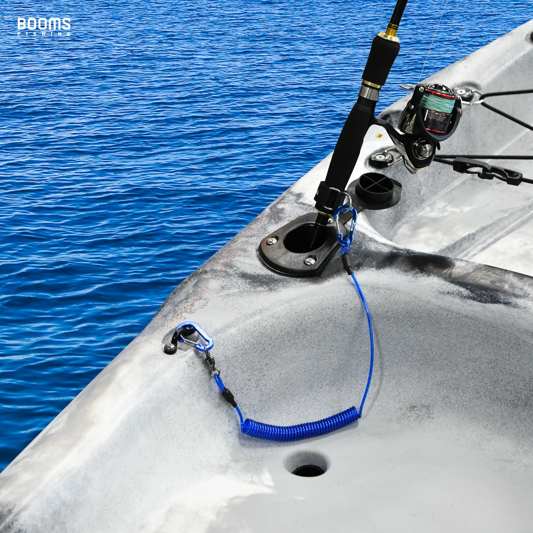 Booms Fishing T02 2M cordón de pesca resistente para cuerdas de navegación con mosquetón para acampar bloqueo seguro accesorios de herramientas de pesca - imagen 4
