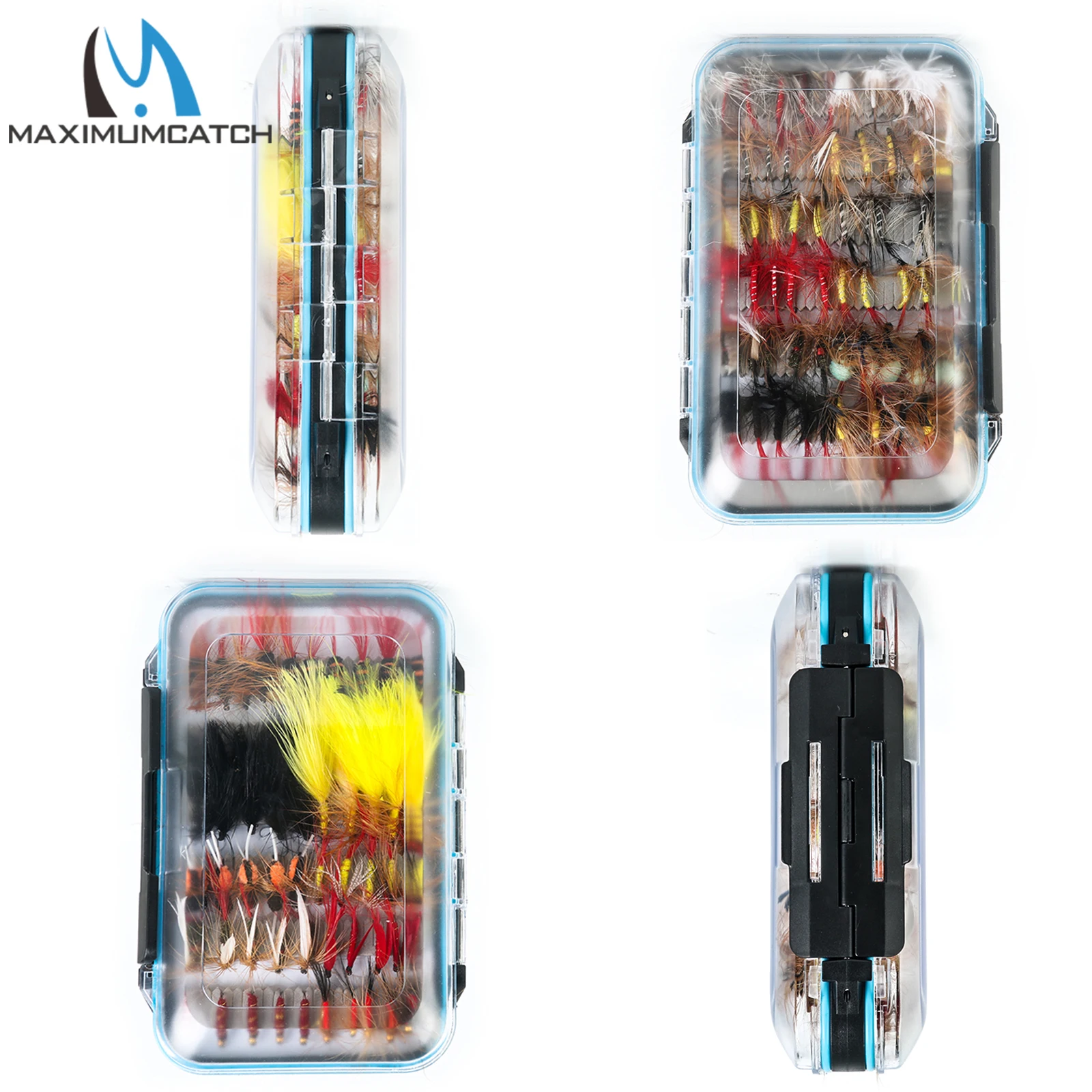 Surtido de moscas de pesca con mosca Maximumcatch 120 piezas: serpentina, seca, ninfa, mosca húmeda, # 2- # 14, Señuelos de pesca con señuelos de trucha - imagen 5