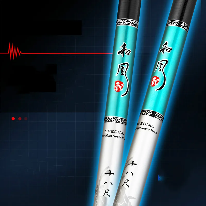 Caña De pescar superligera De carbono, accesorio giratorio, 3,9/4,5/5,4/6,3 m - imagen 2