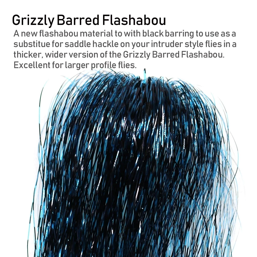 Bimoo1pack atado de moscas Grizzly Flash hebras Streamer ala agua salada Flashbou Spinnerbait señuelo de pesca lubina mosca atado materiales - imagen 4