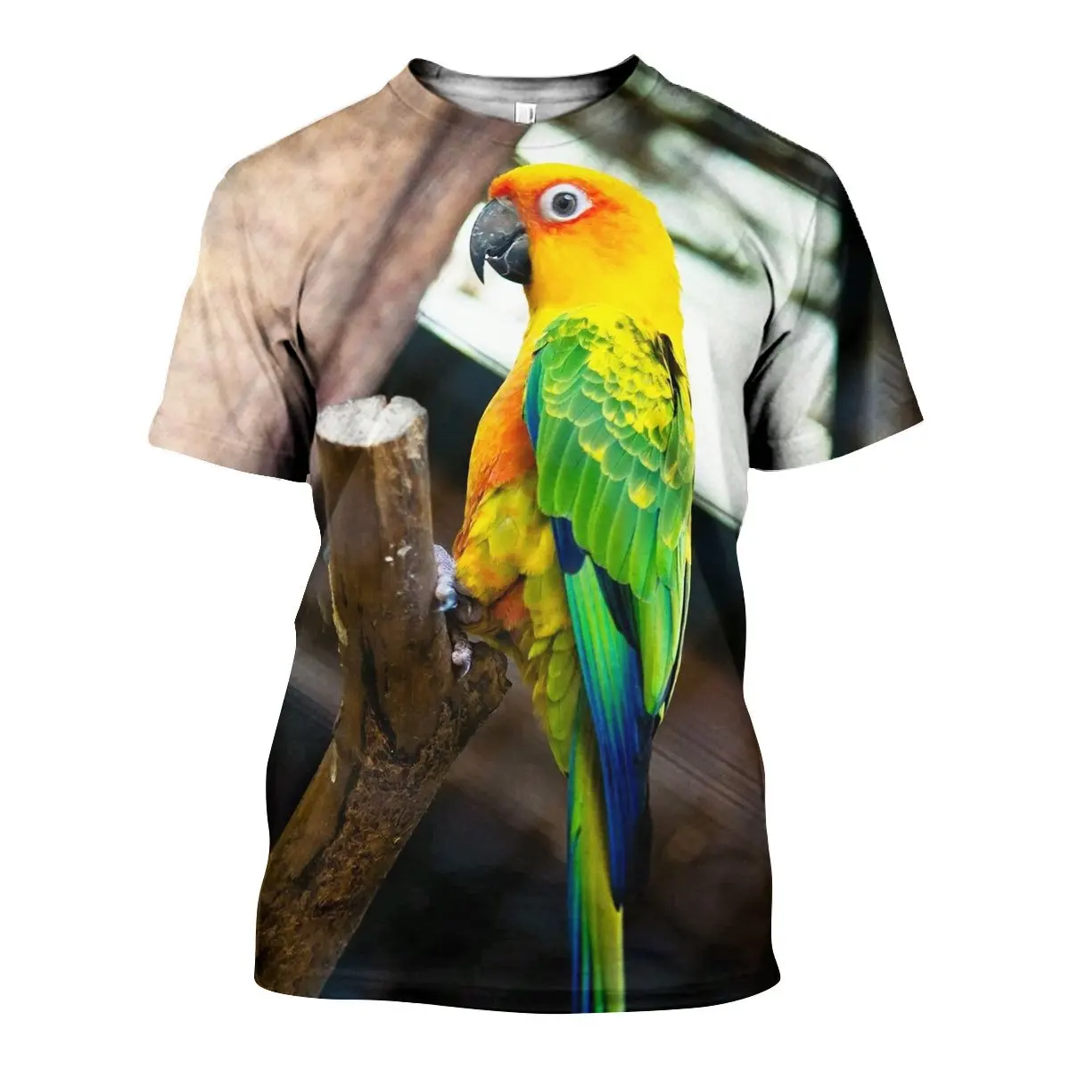 2025 verano Cool Hipster hombres camiseta amor Animal hermoso loro impresión 3D Camiseta de manga corta Unisex Casual tops TX219 - imagen 5