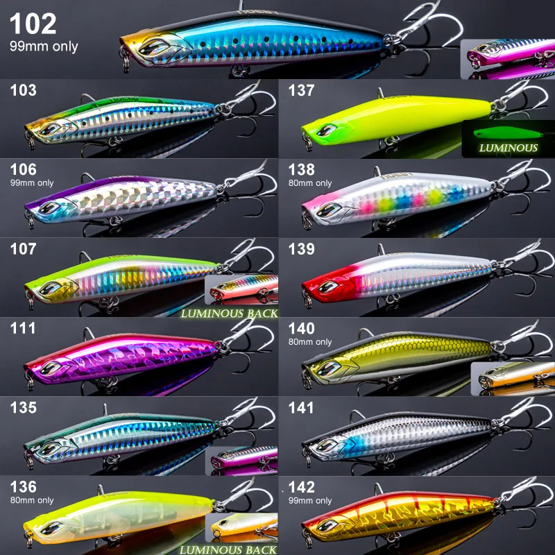 Noeby Stickbait-Señuelos de pesca que se hunden, 99mm, 28g, 36g, Wobblers de fundición larga, cebo duro Artificial para lubina, aparejos de pesca de agua salada - imagen 3