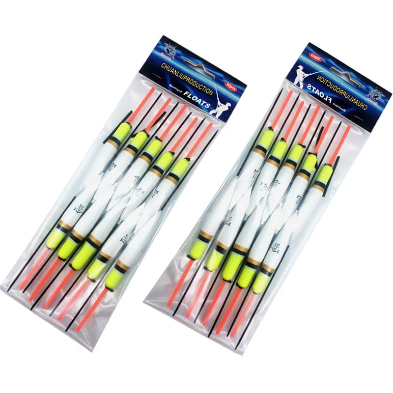 Juego de flotadores de pesca de 2,5g, boya flotante, palo de luz fluorescente, cola de deriva para carpa, accesorios de aparejos de pesca, 10 Uds./lote - imagen 3