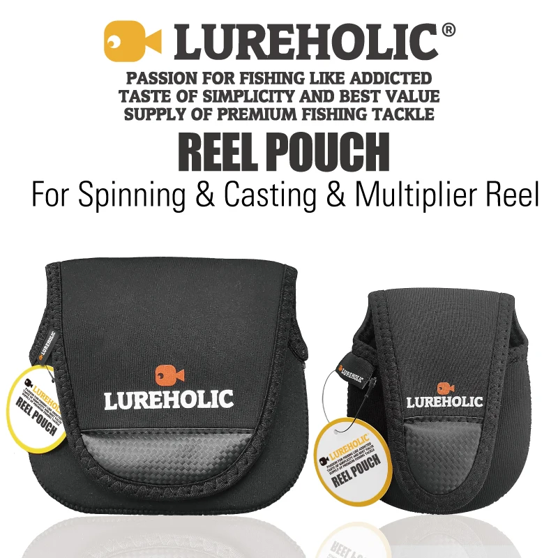 Funda de neopreno grueso Lureholic para carrete de pesca protectora