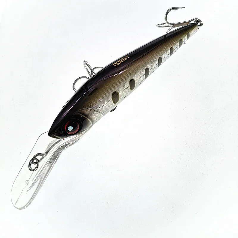 NOEBY-señuelo de pesca de piscardo, cebo duro Artificial para pesca de Lucio, 140mm, 50 98g, gran hundimiento, fundición larga, Jerkbait - imagen 2