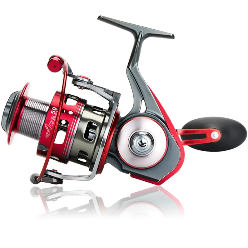 Carrete de pesca giratorio 9 1BB, Ratio de engranaje 5,7: 1/4.9:1 Serie 500-6000, ancla de Metal, bobina de cuñas, accesorios de pesca de agua salada - imagen 5