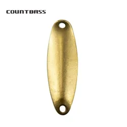 Countbass 50 Uds. Cucharas de pesca de salmón delgadas de latón en blanco tamaño 1/8oz 3,7g, cebos de señuelo para Lucio