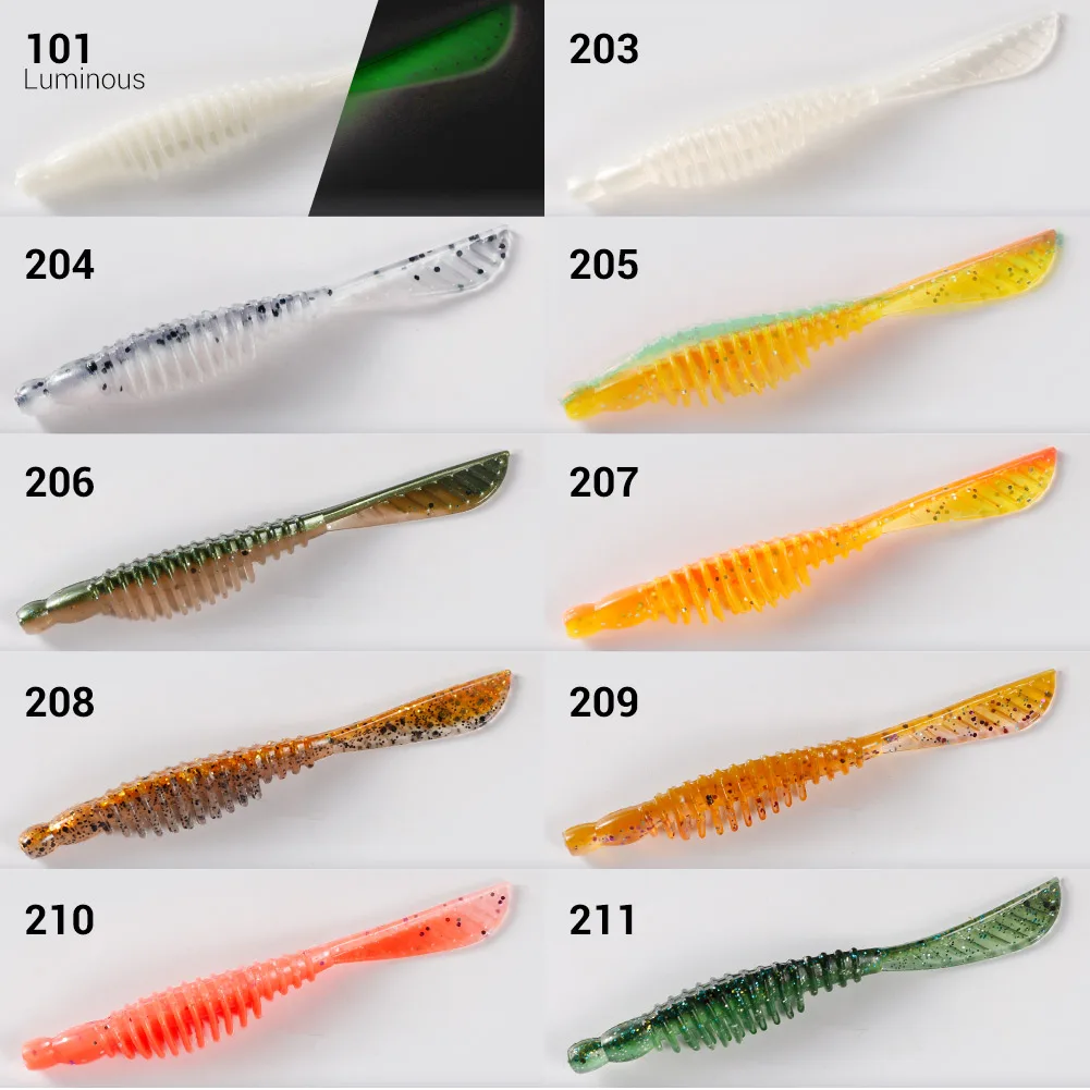 NOEBY-Cebos blandos de silicona Magic Flick, Wobblers Worm Swimbait, señuelo suave para lubina, carpa, Lucio, Señuelos de pesca, 10cm, 3,5g - imagen 3