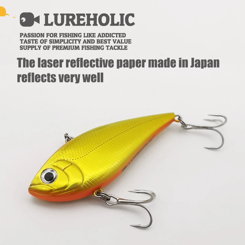Señuelo de pesca hundido Lureholic 70S, Crankbaits sin labios, cebo duro Artificial con vibración VIB, aparejos de pesca en hielo para invierno de todas las profundidades - imagen 4
