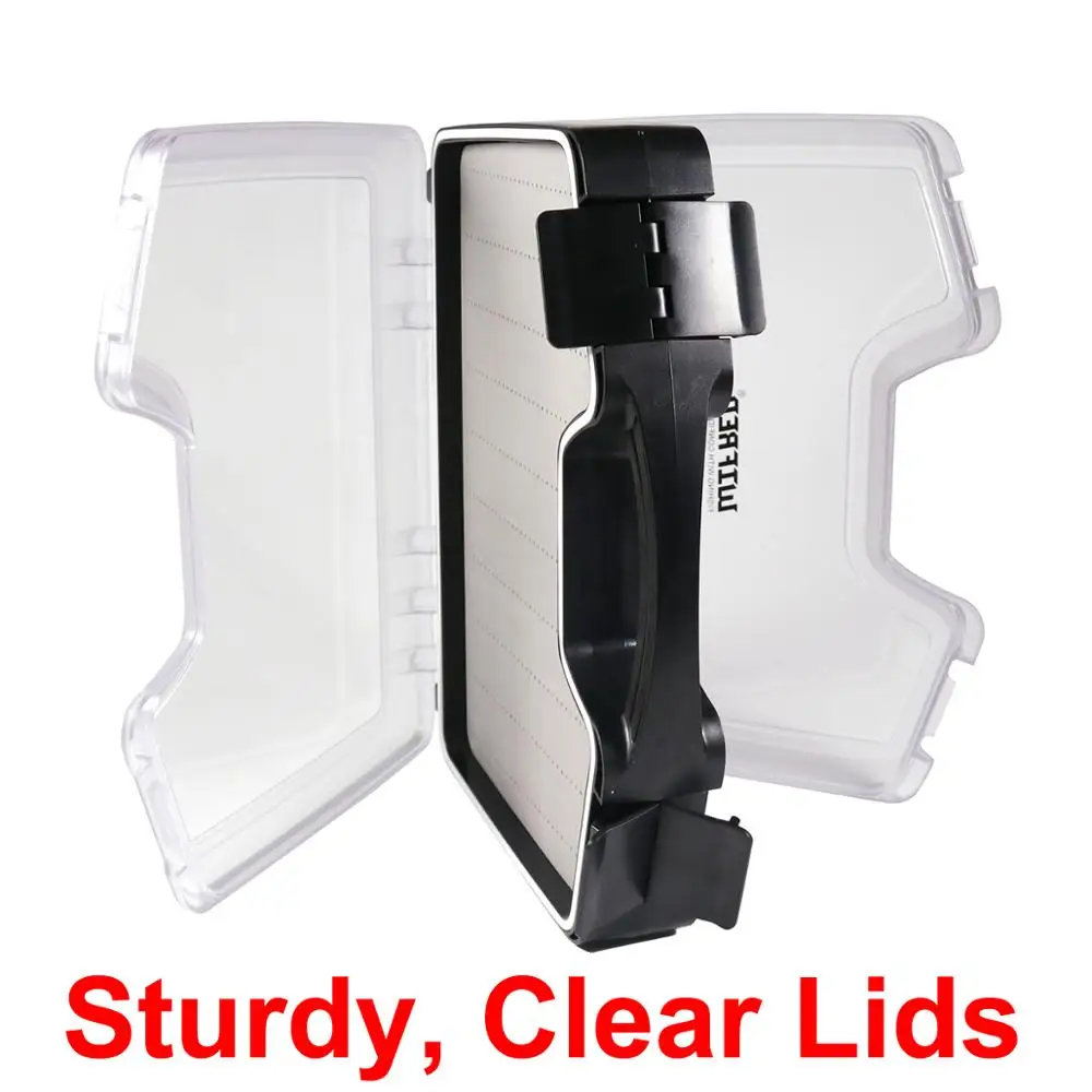 Wifreo-caja para moscas de pesca, bolsillo impermeable, exhibición de viaje, barco, pesca en agua salada, estuche para moscas de gran tamaño - imagen 5