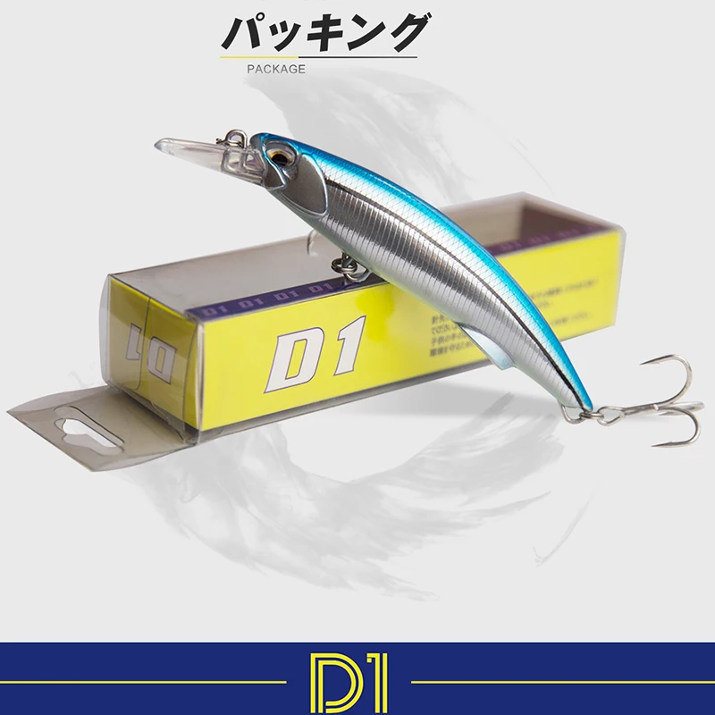 Señuelo de Pesca D1 Heavy Sinking Minnow 92mm/49g 110mm/60g, Crankbait Wobblers, Señuelo Artificial Duro para Pesca de Trucha - imagen 5