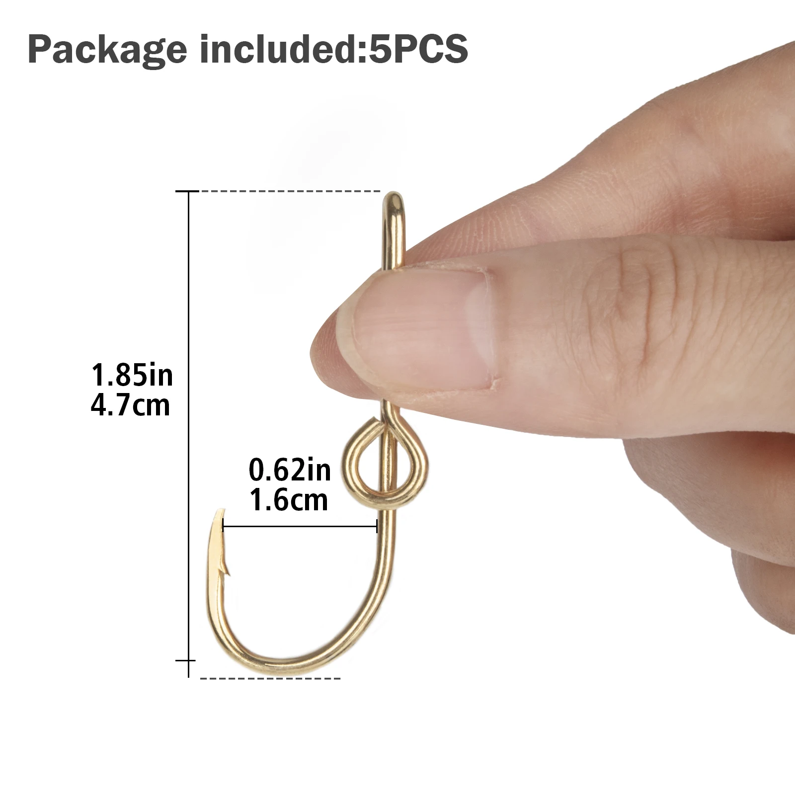 5 uds anzuelos de pesca alfileres para sombrero anzuelo de pesca de acero rico en carbono para gorra gancho de púas doradas Clip para sombrero - imagen 4