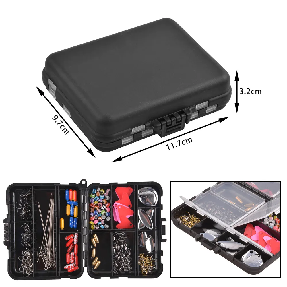 230 Uds cuchara de pesca Spinner Kit de fabricación de señuelos con anzuelo triple peso de latón Spinnerbait para lubina trucha señuelo Jig aparejos de pesca - imagen 5