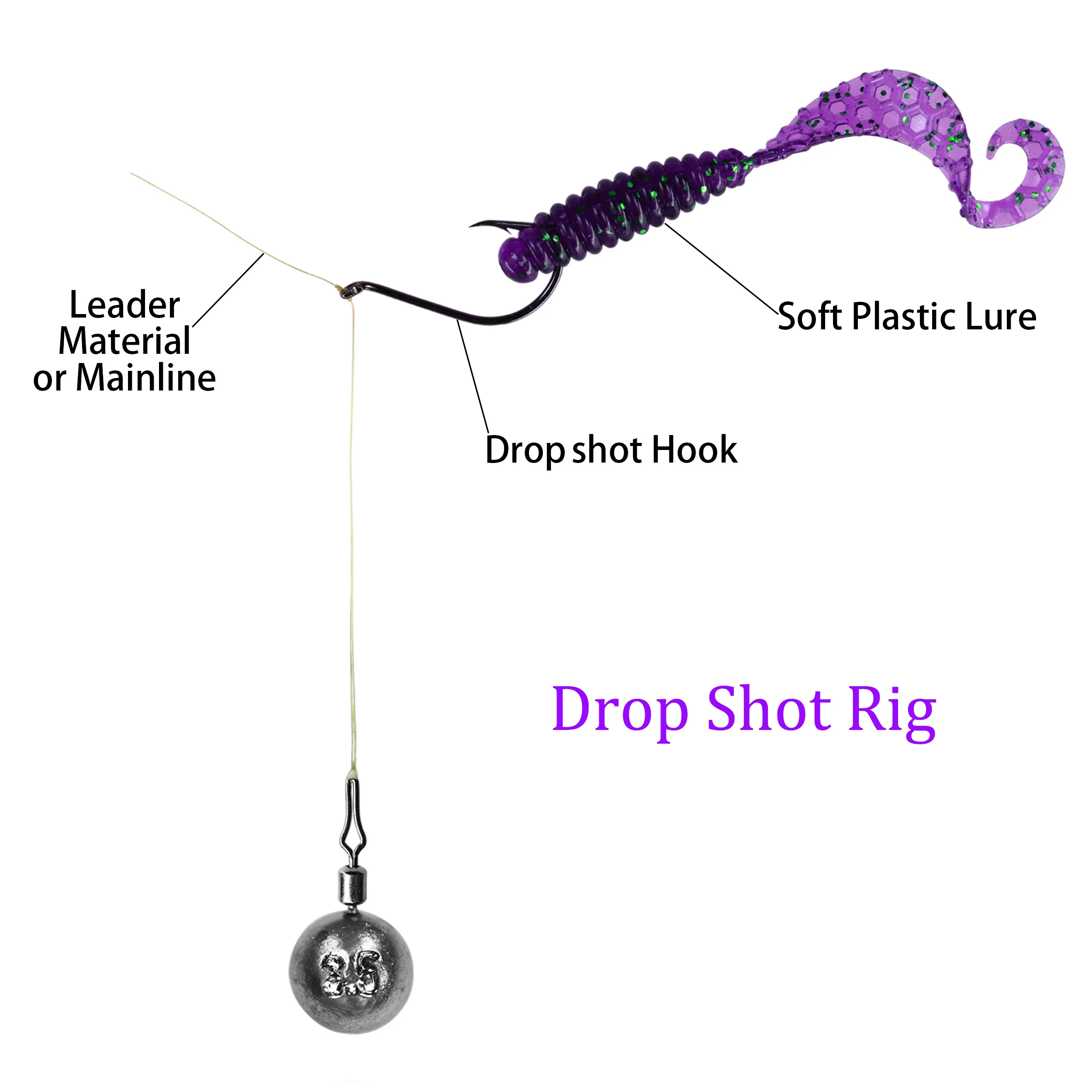 THKFISH 10 Uds 10g plomos de pesca tiro de gota pesas de plomo de pesca accesorios de pesca Dropshot 3,5g 5g 7g 14g 18g 20g - imagen 3