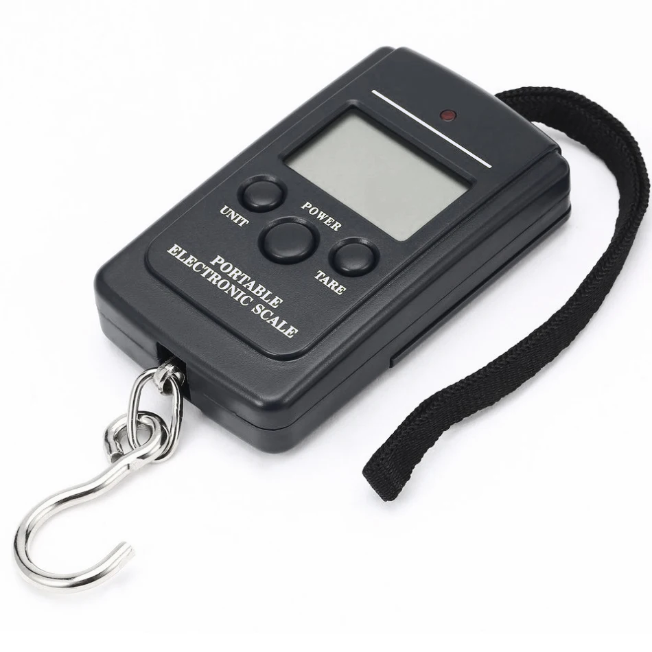 Mini báscula Digital de 40kg X 10g para equipaje de pesca, pesaje de viaje, balanza electrónica portátil con gancho para colgar, báscula de mano