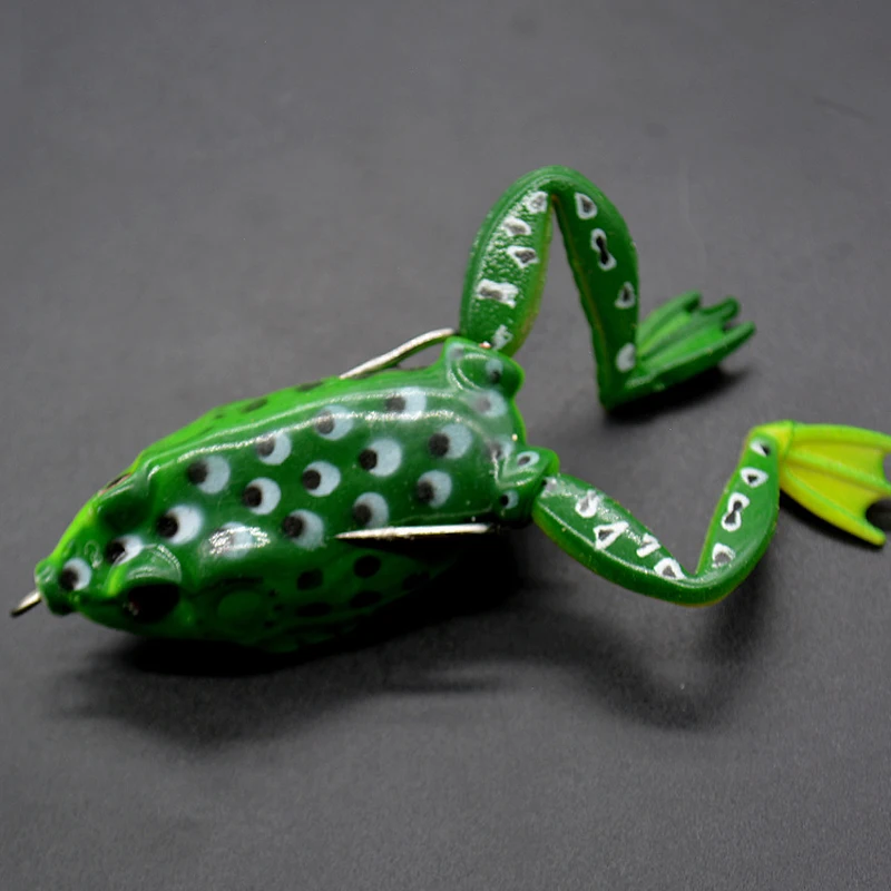 Señuelo de pesca de rana blanda de alta calidad, cebo de silicona de 9,5 cm y 15g, con doble anzuelo, cebo de pesca realista, 1 piezas - imagen 3