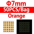 7mm orange 50pcs