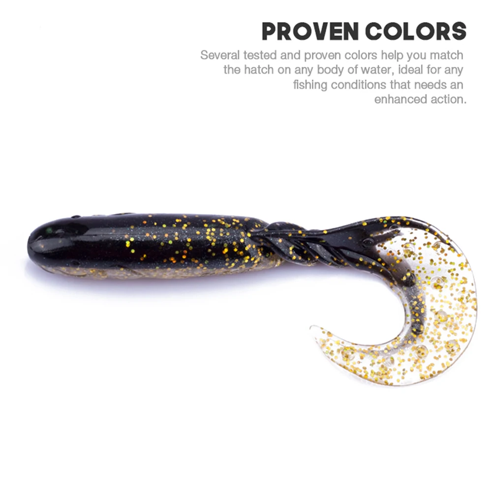 Hanlin 10 uds/20 piezas/30 Uds. Cebos blandos de gusano de silicona 55mm/65mm Jig Wobblers Señuelos de pesca con aparejos de Lucio de goma Artificial - imagen 5