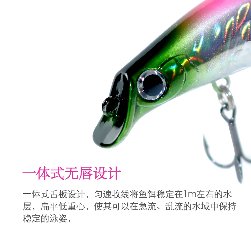 1 Uds. Cebo duro de diseño japonés, señuelo de pesca en agua salada, 75mm, 7g, pececillo flotante para pargo, suelo, lubina, Chub - imagen 3