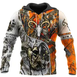 YS-627 Sudadera de pesca estampado 3D ciervos bosque