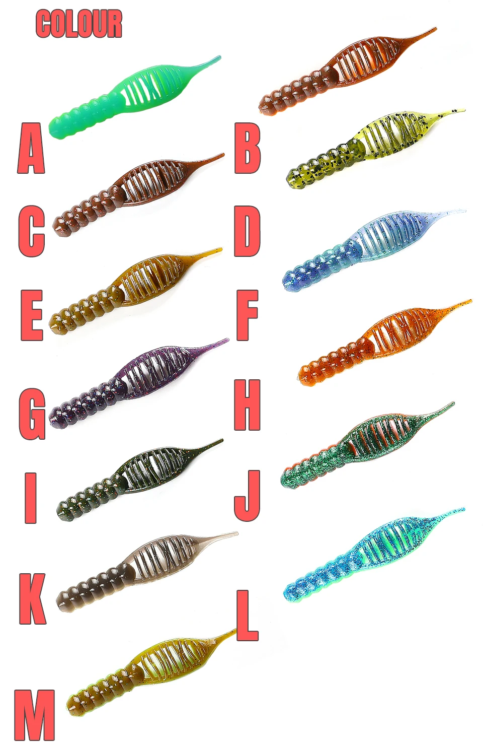 Señuelos fanatik supercontinentes, 80mm/8 Uds., 55mm/15 Uds., Señuelos de Pesca blandos, cebos de silicona suave, cebo suave de Larva - imagen 5