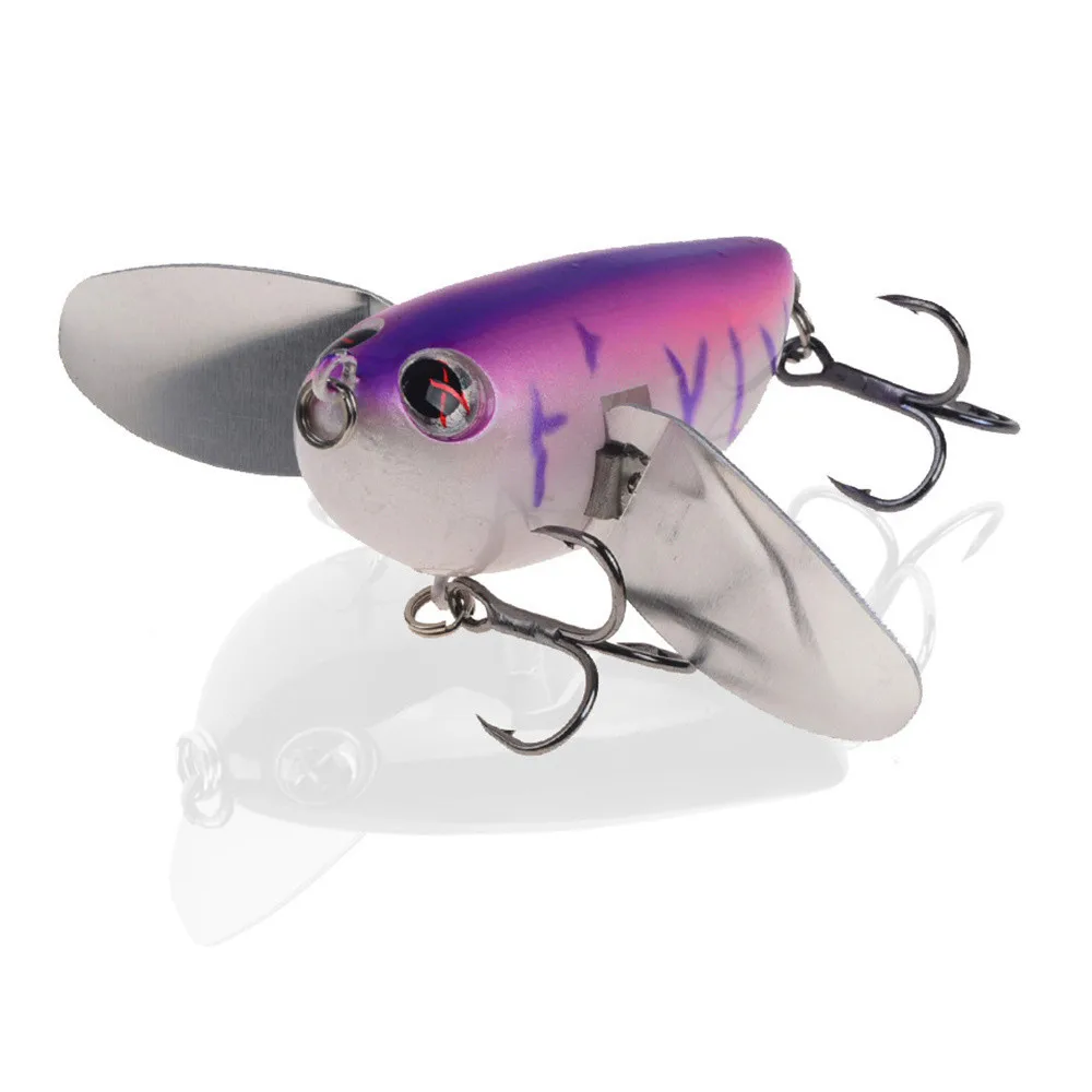 Señuelos de Pesca de superficie, 1 pieza, 6cm, 12,7g, Wobblers artificiales, cebo duro flotante para lubina, pececillo japonés, Crankbait con alas de Metal - imagen 3