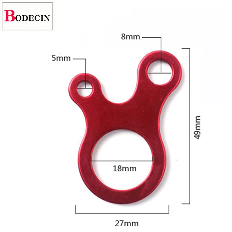 Gancho de cuerda de aluminio con nudo rápido, enganche de cuerda, mosquetón, suspensión de gancho para tiendas de campaña, Paracord de viento, hebillas de cierre para acampar - imagen 5