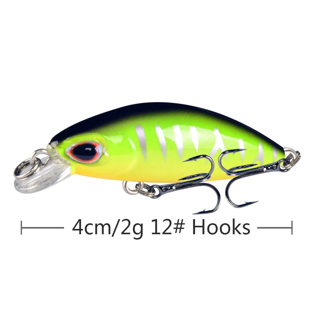 Mini Señuelos de Pesca de pececillos, 1 piezas, 4cm, 2g, Crankbait Artificial de hundimiento lento, cebo duro, Swimbait, Wobblers, señuelo de pesca de carpa - imagen 5