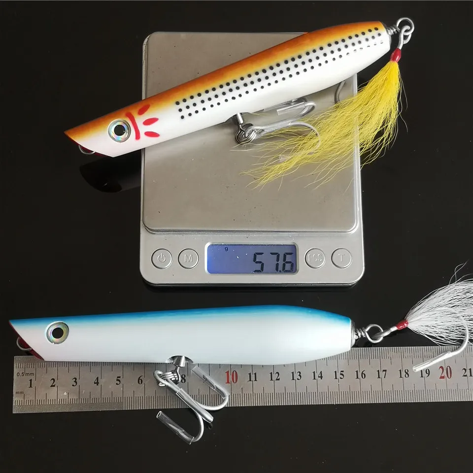 SWOLFY señuelo de pesca flotante, cebo duro de madera artificial, lubina de agua superior, Isca, 15,5 cm/60g - imagen 5