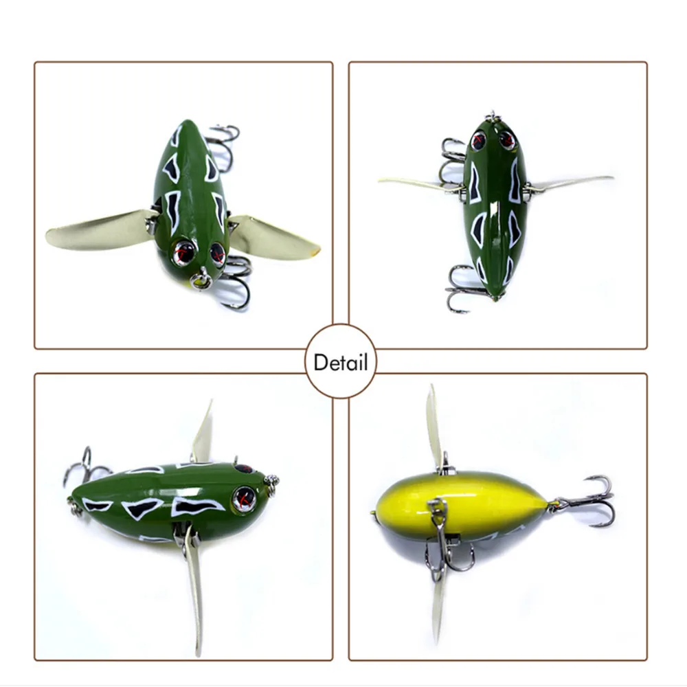 Topwater-señuelo de pesca biónico con alas de Metal, Wobbler, 6cm, 12,5g, isca flotante, cebo Artificial de plástico duro, novedad, 1 ud. - imagen 4