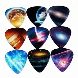 Accesorios musicales coloridos, púas de guitarra Universe Planet, Plectrum mixto, 10 piezas